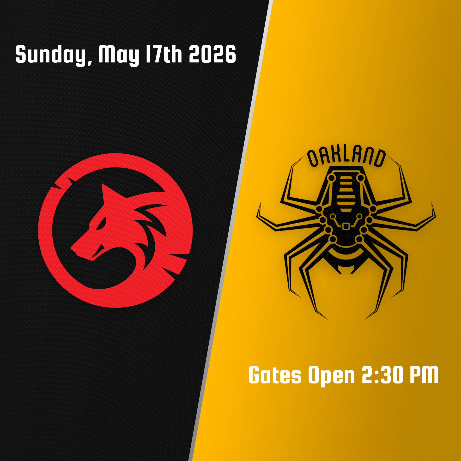 5/17/2026 - San Diego Growlers vs Oakland Spiders