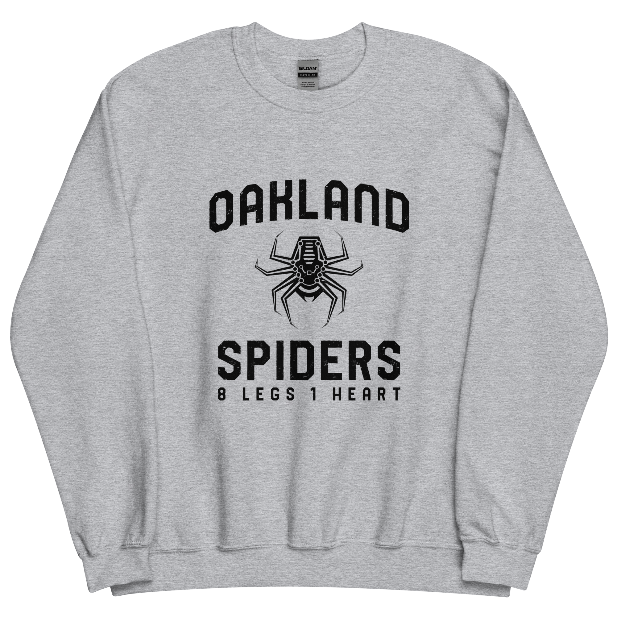 Oakland Spiders Crewneck Sweatshirt- Black Print